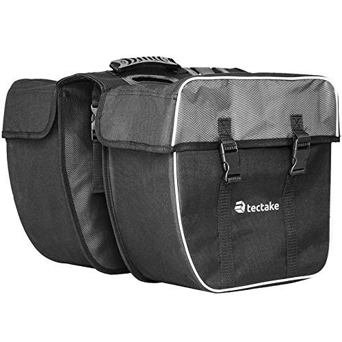 tectake 401616 Gepäckträgertasche für Fahrrad, 35 L, Fahrradtasche für den...