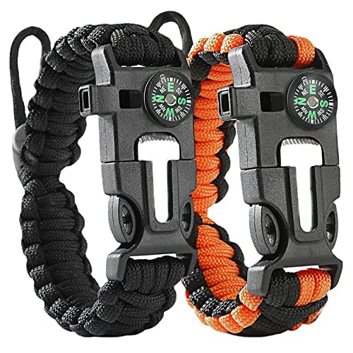 flintronic Paracord Survival Armband, 5-in-1 Outdoor Survival Kit mit...