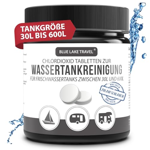 Blue Lake Travel Wassertank Reiniger Wohnmobil (10 Tabletten) - Tankvolumen 30 bis 600...