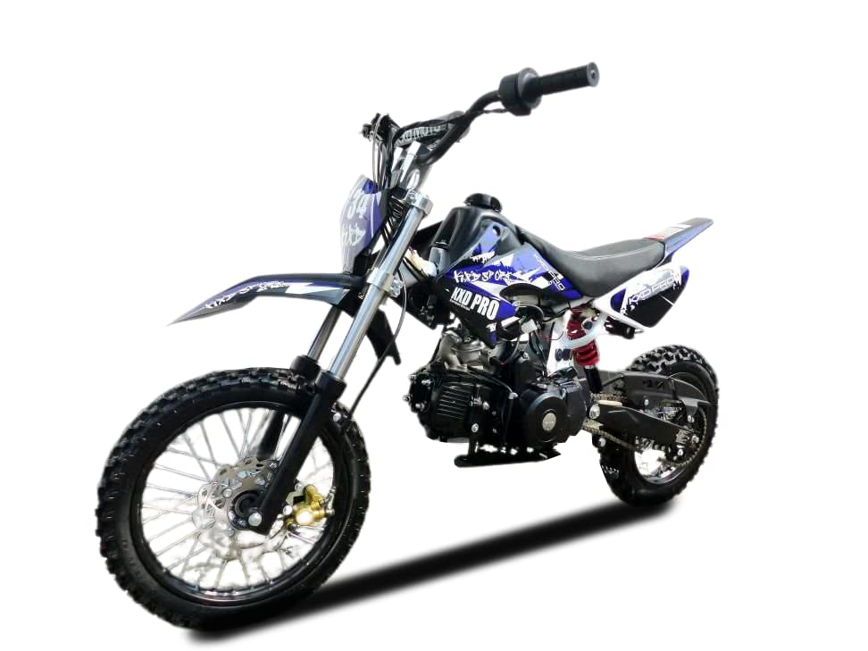 RV-Parts 125ccm Dirtbike Pitbike KXD 607 4Takt Automatik 14/12 Enduro Cross Motorrad Blau