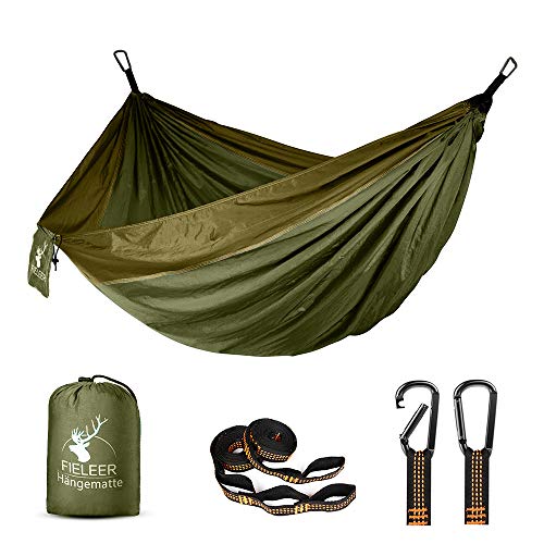 Fieleer Ultraleicht Reise Camping Hängematte Outdoor Hammock | Mit Premium...