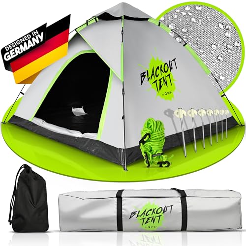Pop up Zelt - BLACKOUT TENT®, 1-2-Personen Festival Camping Zelt, 100% Dunkelheit,...