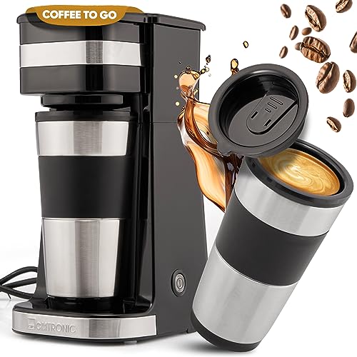 Clatronic Kaffeemaschine mit 400ml Kaffee To Go Becher | passend für alle gängigen...