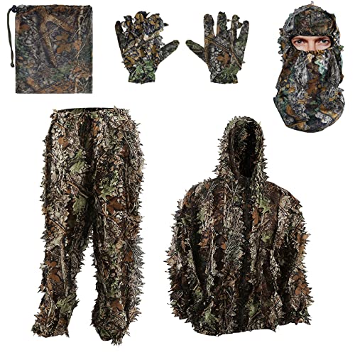 Zicac 3D Ghillie Suit Tarnanzug Dschungel Kostüm Tarnung Woodland Camouflage Anzug...