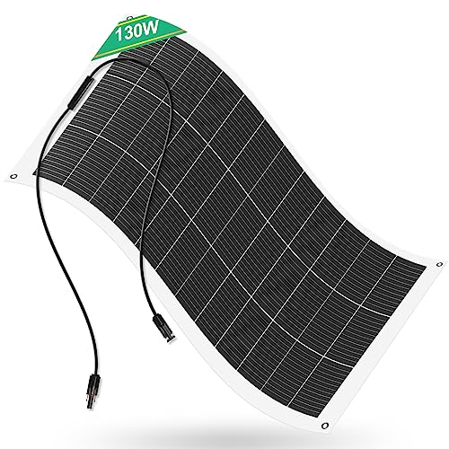 ECO-WORTHY 130W 12V Solarpanel Flexibel Monokristallines Solarpanel, Solarmodul mit...