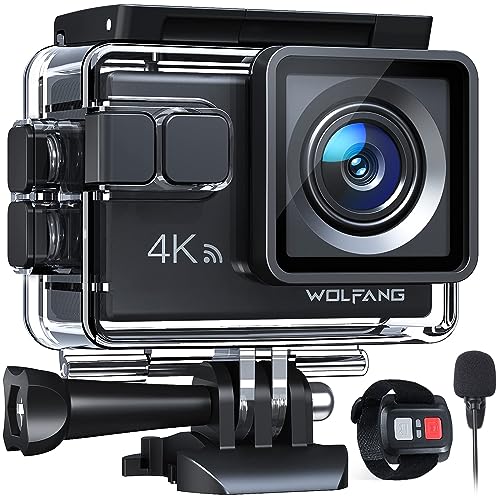 WOLFANG GA100 Action Cam 4K 20MP Unterwasserkamera WiFi 40M wasserdichte EIS...