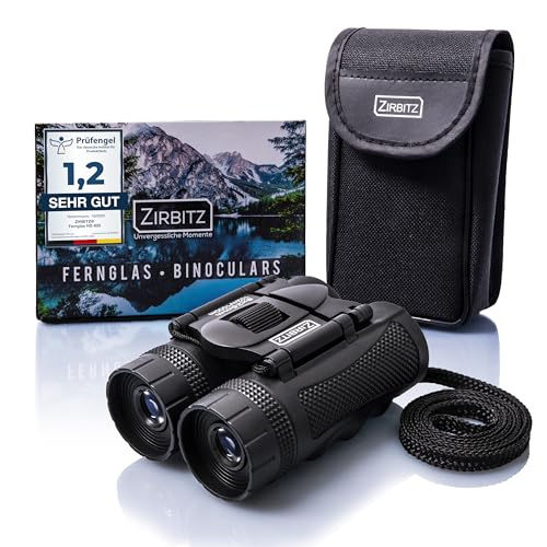 ZIRBITZ® HD Fernglas - Kleines und kompaktes Fernglas im Taschenformat für Wandern,...