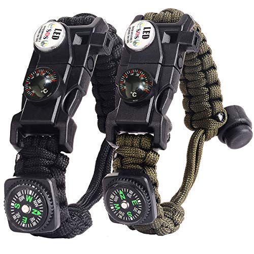AuRiver Paracord Survival Armband Kit für Herren Damen
