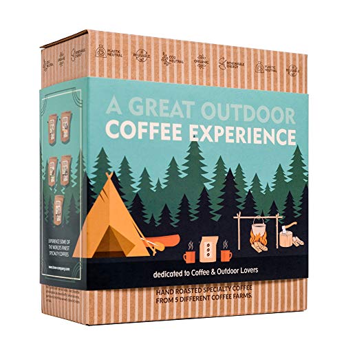 Kaffee Geschenk Set zum Außenbereich - 5 Beste Single Estate Spezialitäten & Bio Kaffees...