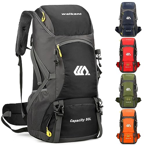 Favuit Wanderrucksack 50L Herren Damen Trekkingrucksack Ultraleicht Faltbarer...