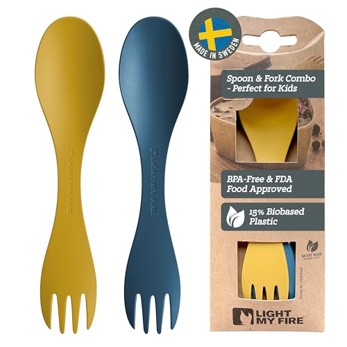 Light My Fire Spork Little 2-Pack Göffel 2-in-1 Campingbesteck Kinder Gabel Löffel -...