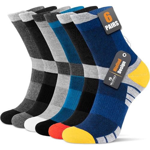 Niofind Socken Herren Damen 43-46 37-42, 6 Paar Baumwolle Sportsocken, Wandersocken,...