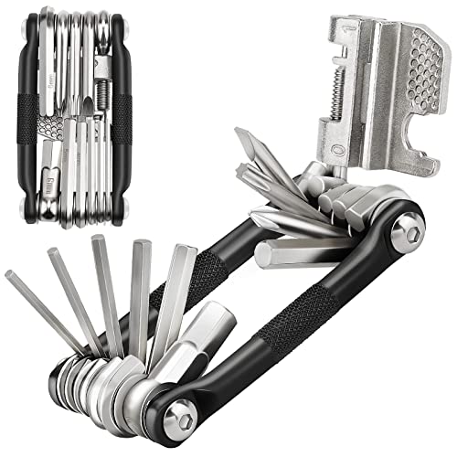 Fahrrad Multitool, 17 in 1 Fahrrad Werkzeug Multifunktions Werkzeug Fahrrad Reparatur Set...