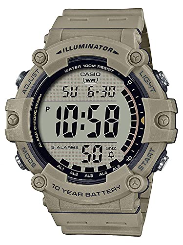 Casio Unisex-Erwachsene Digital Quartz Uhr mit Kunststoff Armband AE-1500WH-5AVEF,...