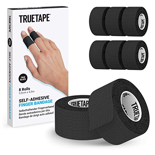 TRUETAPE Fingerpflaster | 8x Rollen selbsthaftende Pflaster für die Finger (2,5cm x 4,5m)...