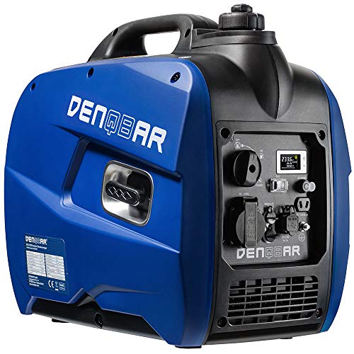 DENQBAR Inverter Stromgenerator DQ-2100 2100W, Benzin Stromerzeuger mit 230V, USB...