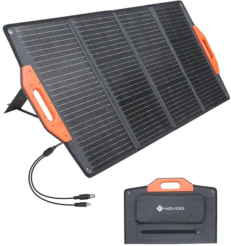 NOVOO Faltbares Solarpanel 100W Solarmodul Monokristallines Solarpanel IP68 hocheffizient...