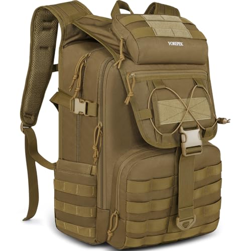 YOREPEK Army Rucksack Herren 50L, Wanderrucksack Military Outdoor Groß Arbeit Bundeswehr...