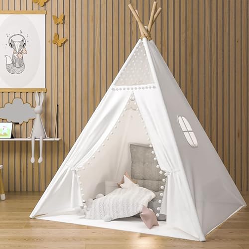 Pamatio Tipi Zelt für Kinder,Tipi Kinderzelt,Kinderzelt für drinnen,Kindertipi...