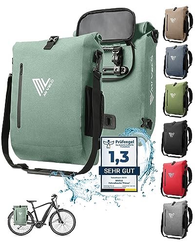 MIVELO - 3 in 1 Fahrradtasche - Rucksack - Schultertasche wasserdicht 100% PVC frei, mit...