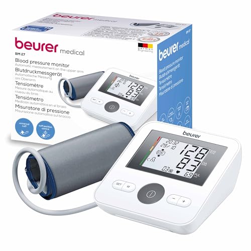 Beurer BM 27 Oberarm-Blutdruckmessgerät mit Manschettensitzkontrolle, klinisch validiert,...