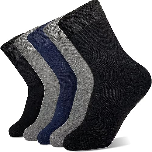 Hocerlu Warme Socken Herren, Thermosocken Dicke Wintersocken Frotteesohle WanderSocken...