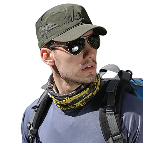 Pyrafox Herren Army Military Cap - Sommer Basecap Mütze, Schildmütze, Cuba-Stil,...