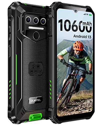 OUKITEL WP23 Android 13 Outdoor Handy 10,600 mAh Rugged Smartphone 6,517 Zoll HD+ 7GB+64GB...
