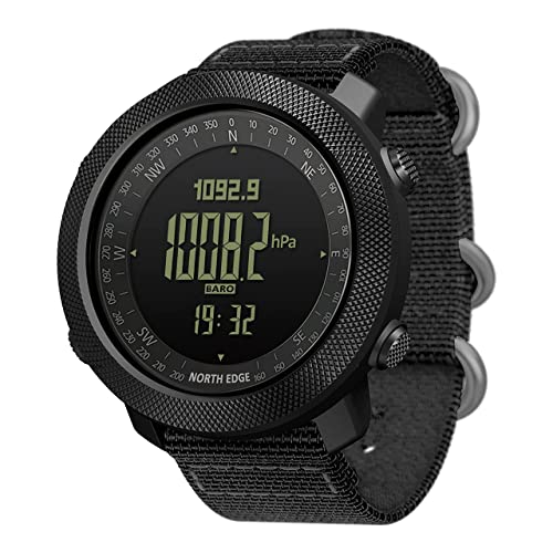 NORTH EDGE Herren Outdoor Sport Taktische Überlebensuhren Wandern Digitale Armbanduhr...