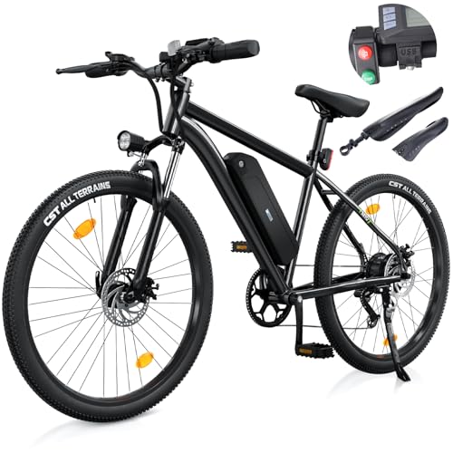 E Bike für Herren Damen, 26 Zoll E-Mountainbike Abnehmbarer 10.4Ah Akku,7-Gang Pro,3.5H...