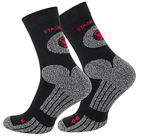 STARK SOUL Trekking Wandersocken für Damen & Herren, 2 Paar Atmungsaktive Gepolsterte...