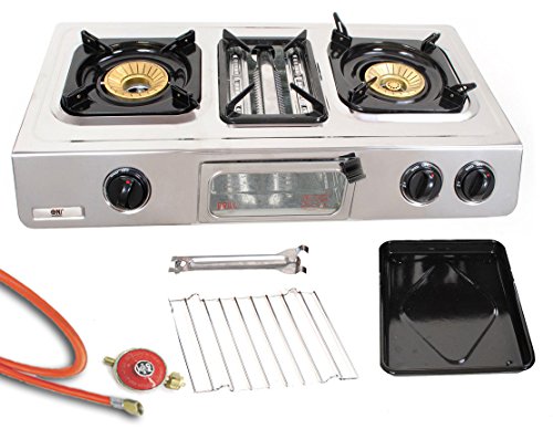 J+N Stainless-Steel 3 Burner Gas Stove