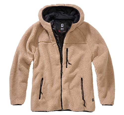 Brandit TEDDYFLEECE JACKE MIT KAPUZE DAMEN WINTERJACKE JAGD OUTDOOR FLEECEJACKE,...