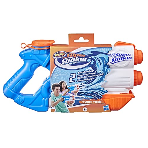 Super Soaker Twin Tide Wasserpistole doppelter Spritzpower Pump-Funktion großer 1,4L...