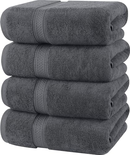 Utopia Towels - 4er-Pack Badetücher Set Premium 100% ringgesponnene Baumwolle 69 x 137 cm...