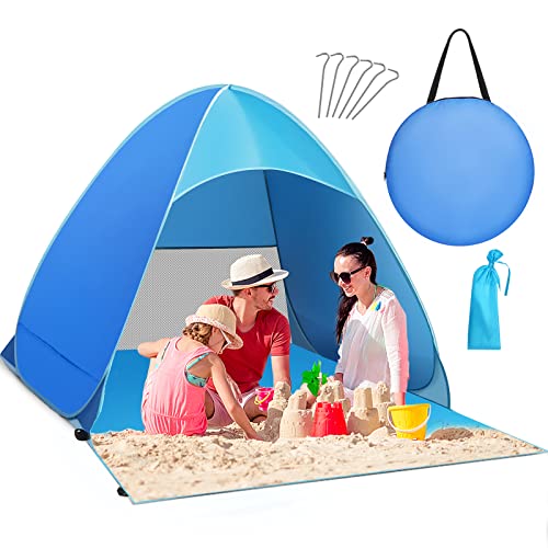 Karvipark strandmuschel koffertauglich,Sun Shelter für 2-3 Personen,Pop Up strandzelt mit...