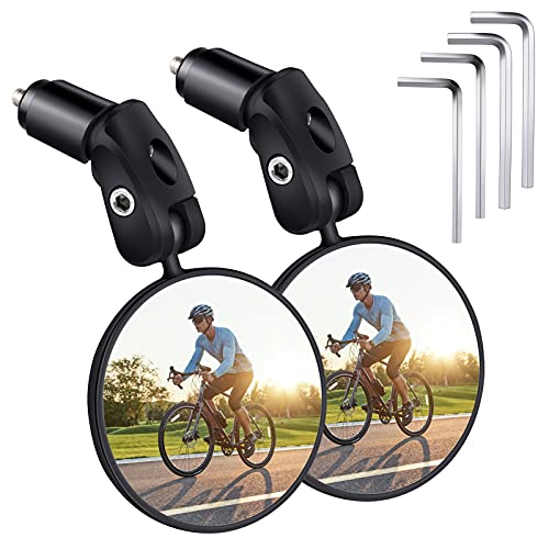 Fahrradspiegel 2 Stück, HD 360° Drehbar & Klappbar Fahrrad Rückspiegel,Universal für...