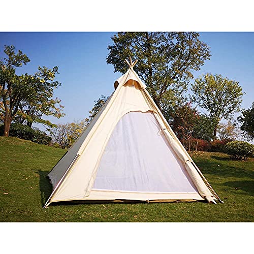 Outdoor Camping Indianerzelt Baumwollzelt 3-4 Personen Pyramidenzelt Erwachsener Großer...