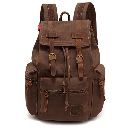 YuHan Canvas-Rucksack, Unisex, Vintage, lässiger Rucksack, Laptop, Tagesrucksack,...