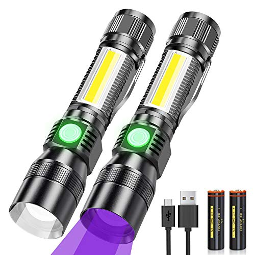 Karrong LED Taschenlampe USB Aufladbar Magnet Schwarzlicht, 395nm UV Lampe Ultraviolette...