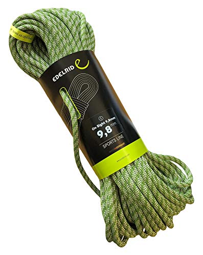 EDELRID Kletterseil On Sight 9,8 mm (dynamisches Einfachseil), Farbe:Green, Größe:40...