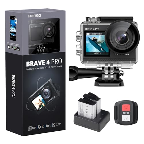 AKASO Action Cam 4K 20MP WiFi 40M Unterwasserkamera Ultra HD Touchscreen 170 °...