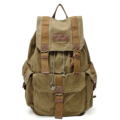 Gootium Herren/Damen Canvas Wanderrucksack