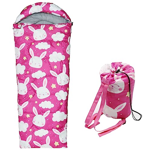 Kinder-Schlafsäcke – Camping-Schlafsäcke mit Tragetasche – kompakter Schlafsack zum...