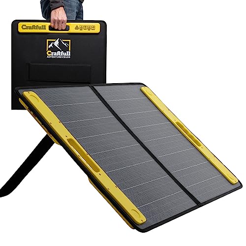 Craftfull Solarpanel faltbar 60w 100w 200w 300w - Solartasche Outdoor - Solarmodul für...