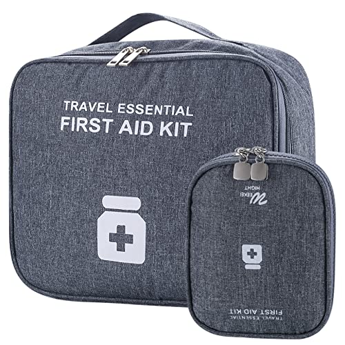 Aoyfuwell 2 Medizintaschen, Notfalltasche leer, Erste-Hilfe-Tasche, Reiseapothekentasche,...