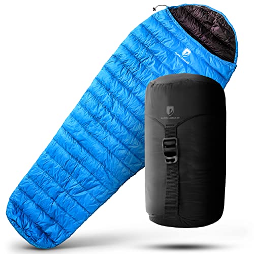 Alpin Loacker Schlafsack - 460g Leichter Sommer Schlafsack & Hüttenschlafsack - Unisex...