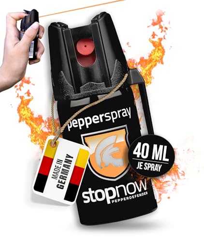 stopnow - Pfefferspray & KO-Spray für Selbstverteidigung, Bären & Hunde-Abwehr - Pepper...