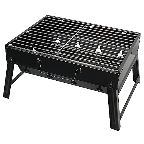 AGM Holzkohlegrill Picknickgrill Edelstahl Kleiner Grill Portable Campinggrill Abnehmbare...