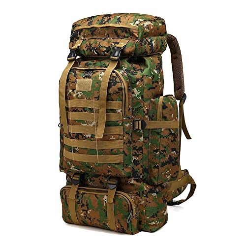 Groß Rucksack 60l - 80l, Outdoor Military Rucksack fur Herren Camouflage Notfallrucksack...